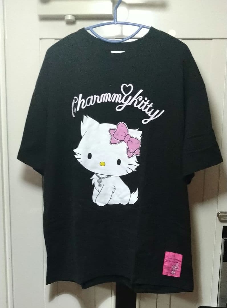 【未使用】スピンズコラボ品チャーミーキティ オーバーサイズビッグTシャツ黑♡