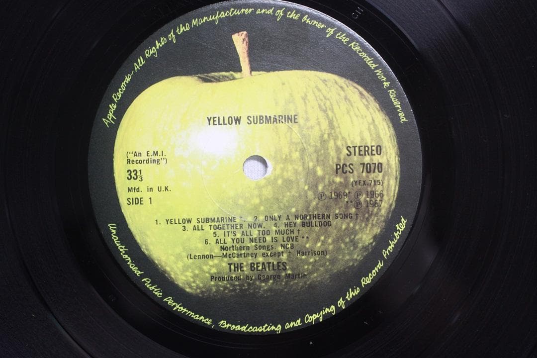 英LP The Beatles Yellow Submarine UK盤ステレオ