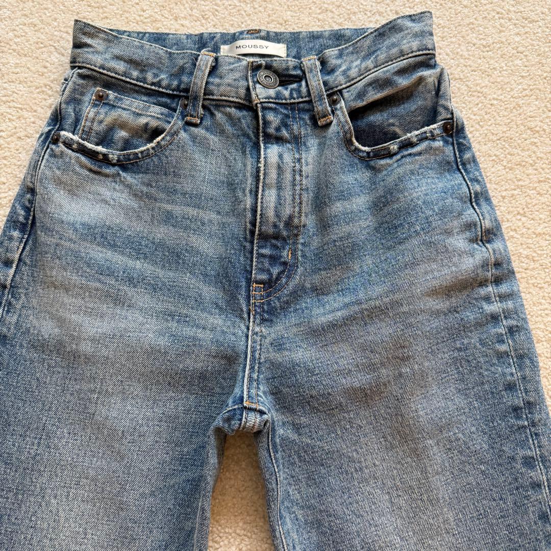 MOUSSY MVS FLARE デニム 24 フレアパンツ ブルー