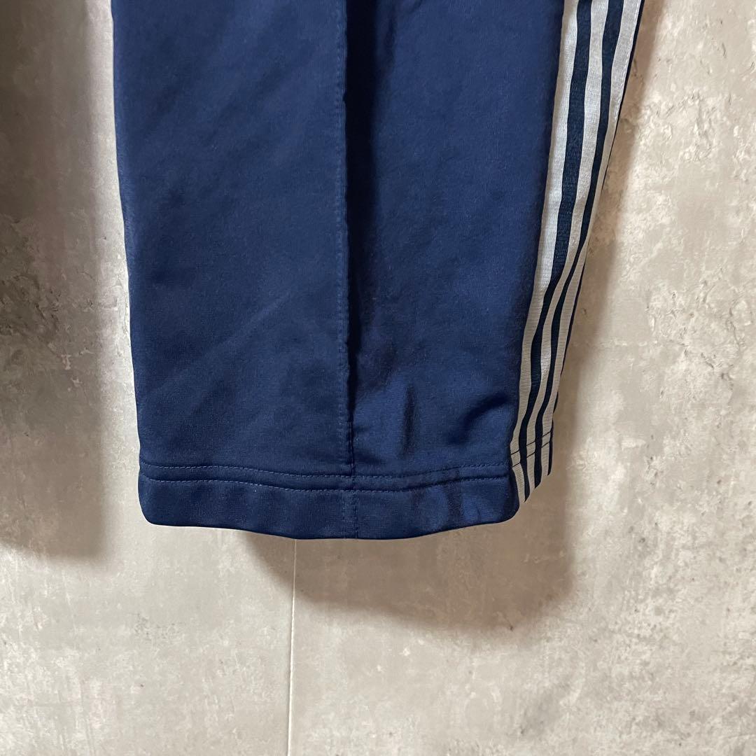 adidasアディダストラックパンツジャージ紺ネイビー水色ラインズボンワイド希少