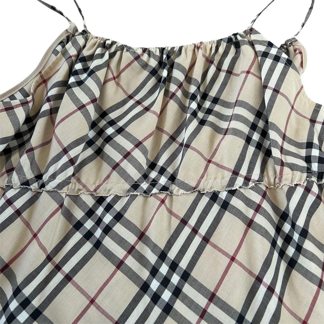 BURBERRY バーバリー　ノバチェック　キャミソール　フリル　38