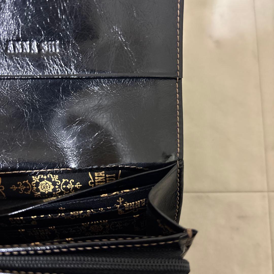 【希少】ANNA SUI アナスイ 折り財布 アンティーク調 バタフライ 蝶
