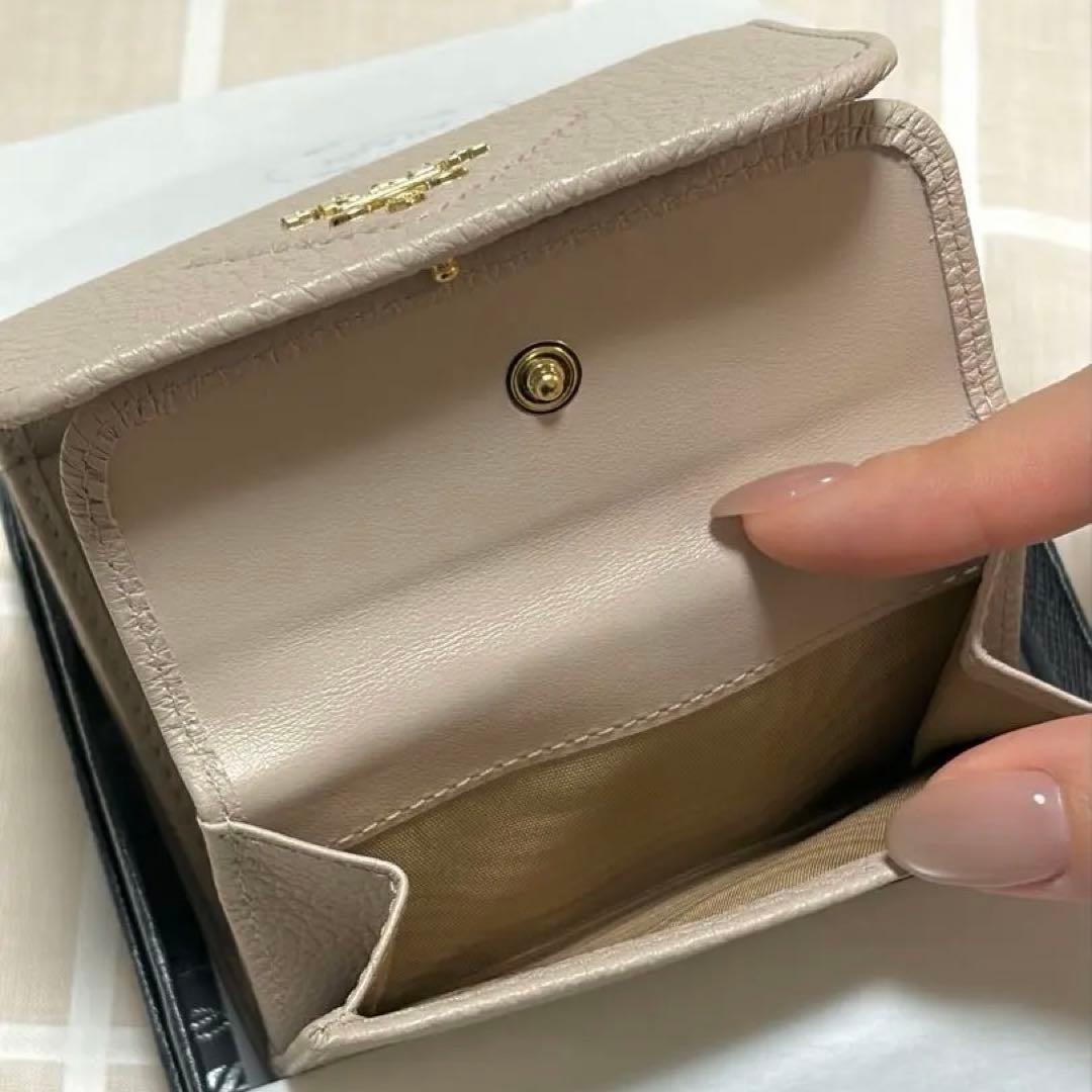【新品未使用】PRADA 1MH043 三つ折り財布 ウォーターリリー