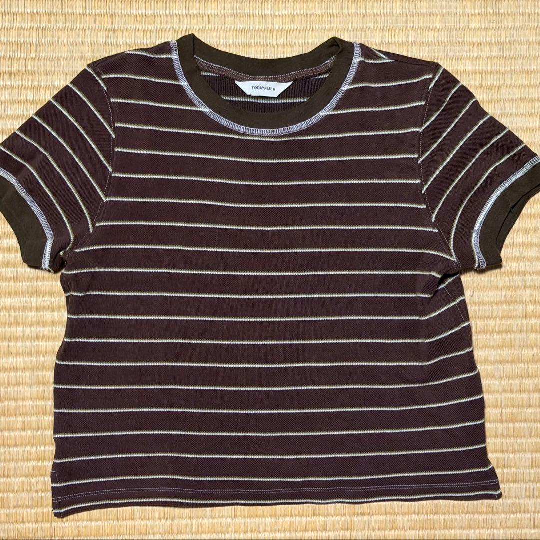 TODAYFUL Border Ringer Tee (CHO) ボーダー