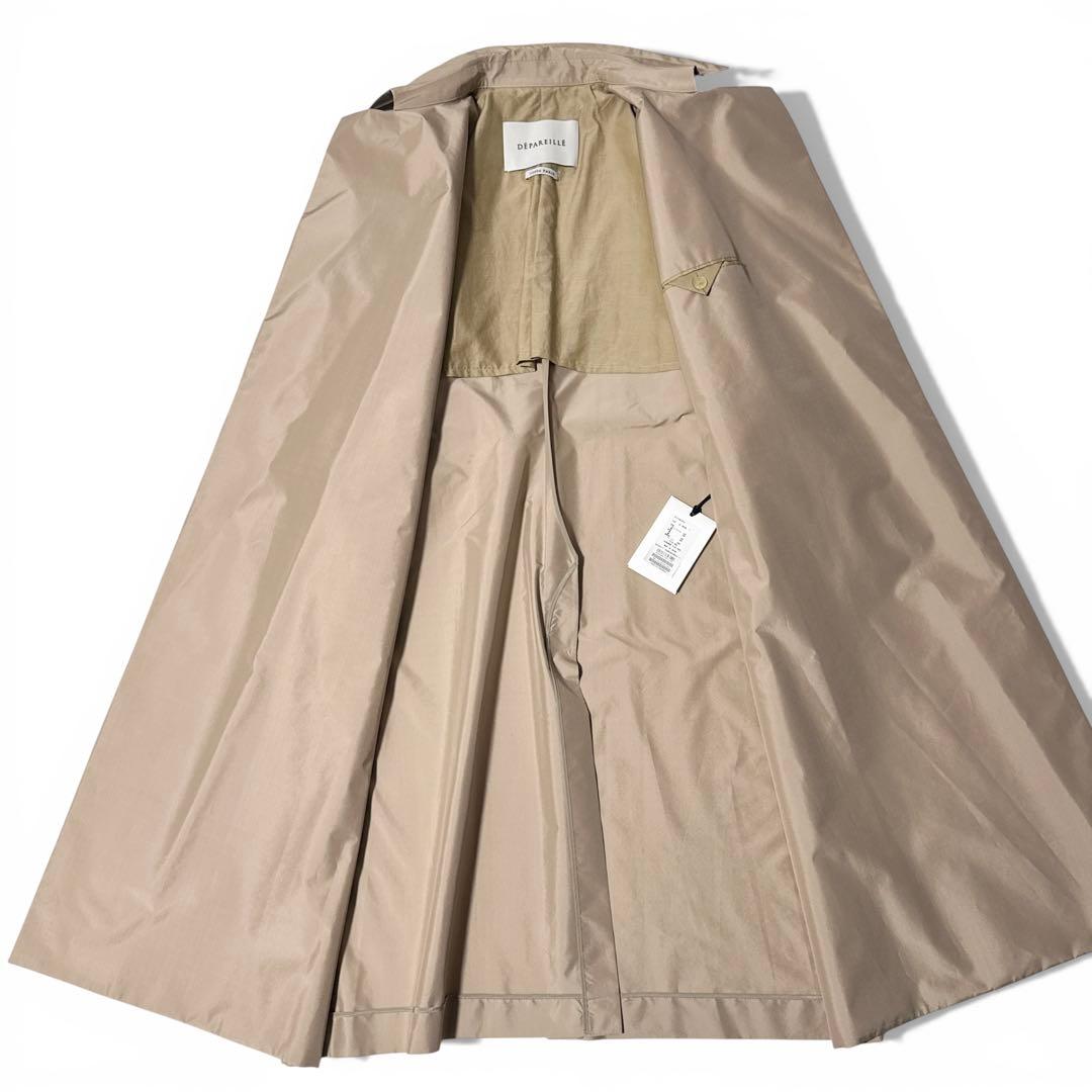新品タグ付き✨️￥13万　22SS　デパリエシルクポリエステルガウンコート　38