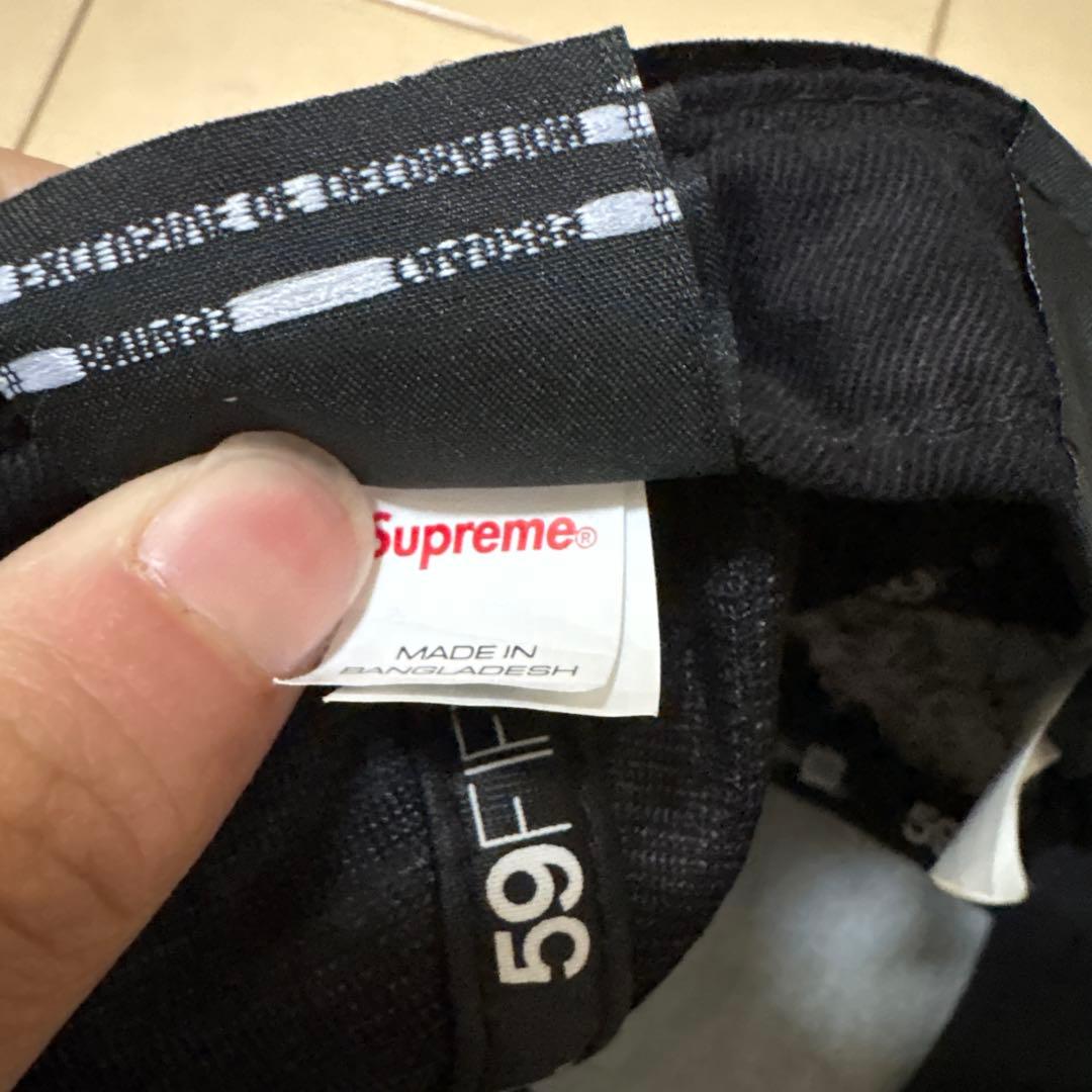 Supreme ベロアキャップ ブラック