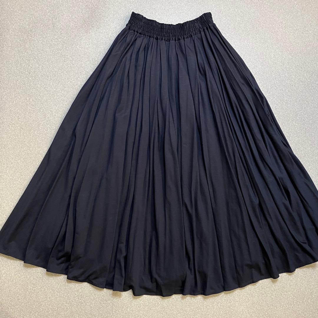 【新品✨22年モデル】ebure ボリュームギャザースカート マキシ丈 エブール