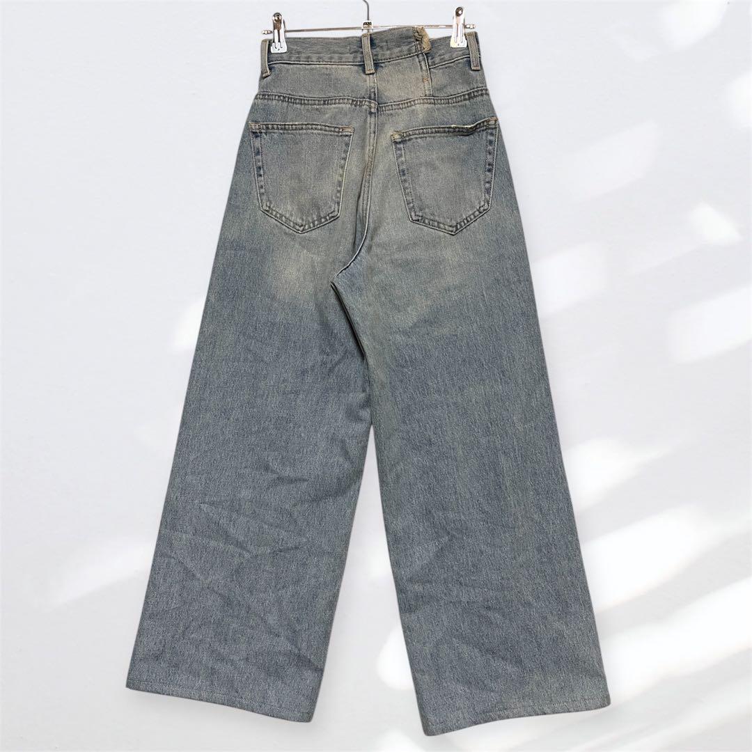 パンツ MOUSSY CROSS WAIST WIDE STRAIGHT 0