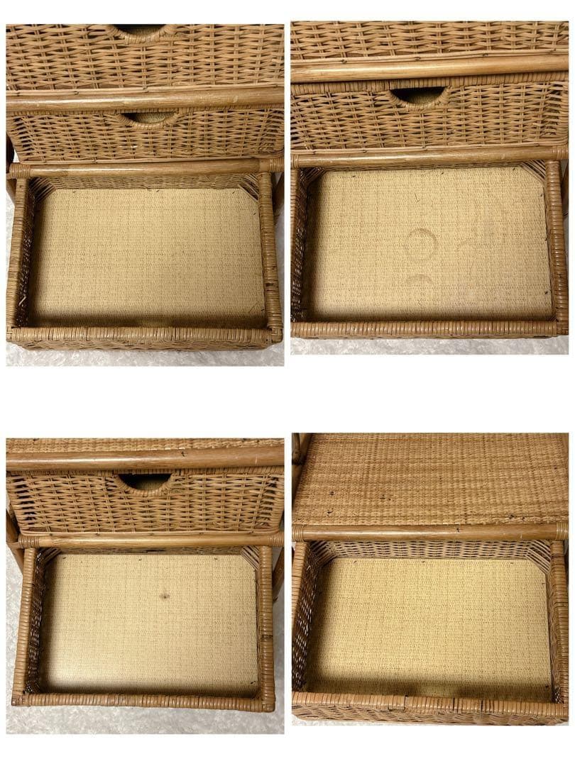 レトロ ラタン チェスト 4段 籐 家具 アンティーク タンス