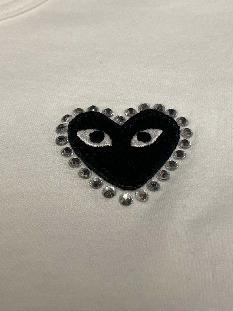 COMME des GARCONS PLAY ラインストーン Tシャツ