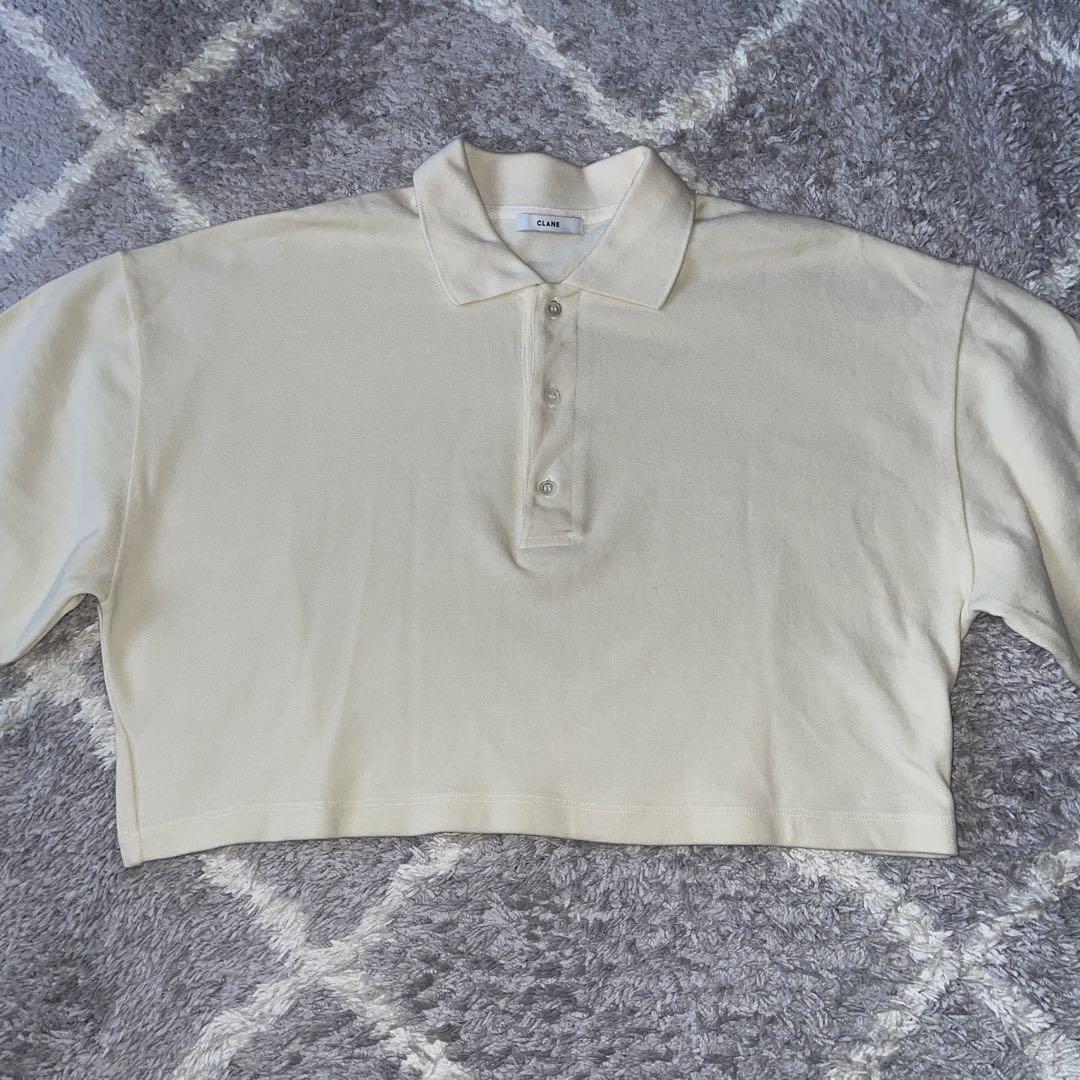CLANE クラネ　CROPPED POLO TOPS クロップドポロトップス