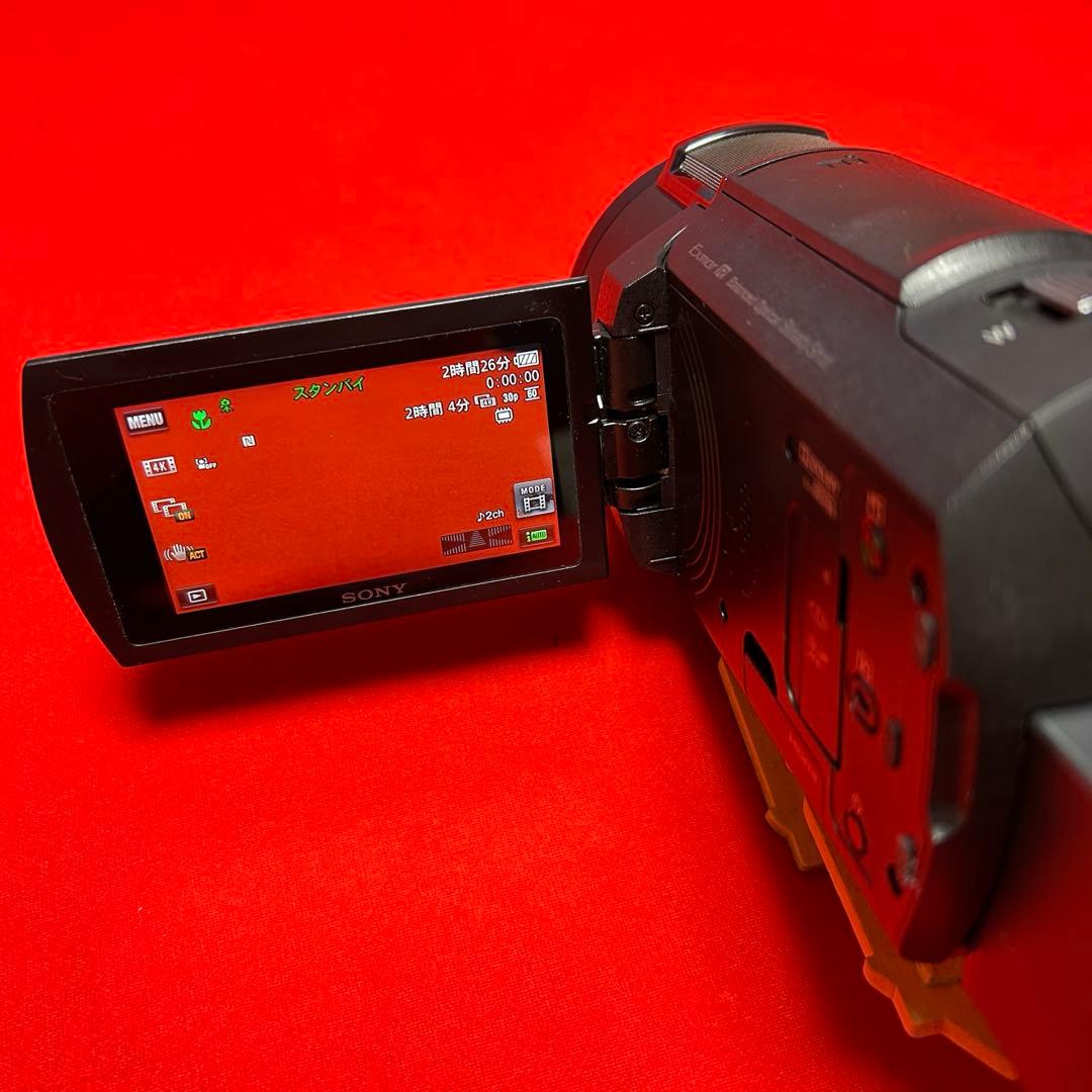 極美品　SONY FDR-AX45 4Kビデオカメラ バッテリー×2