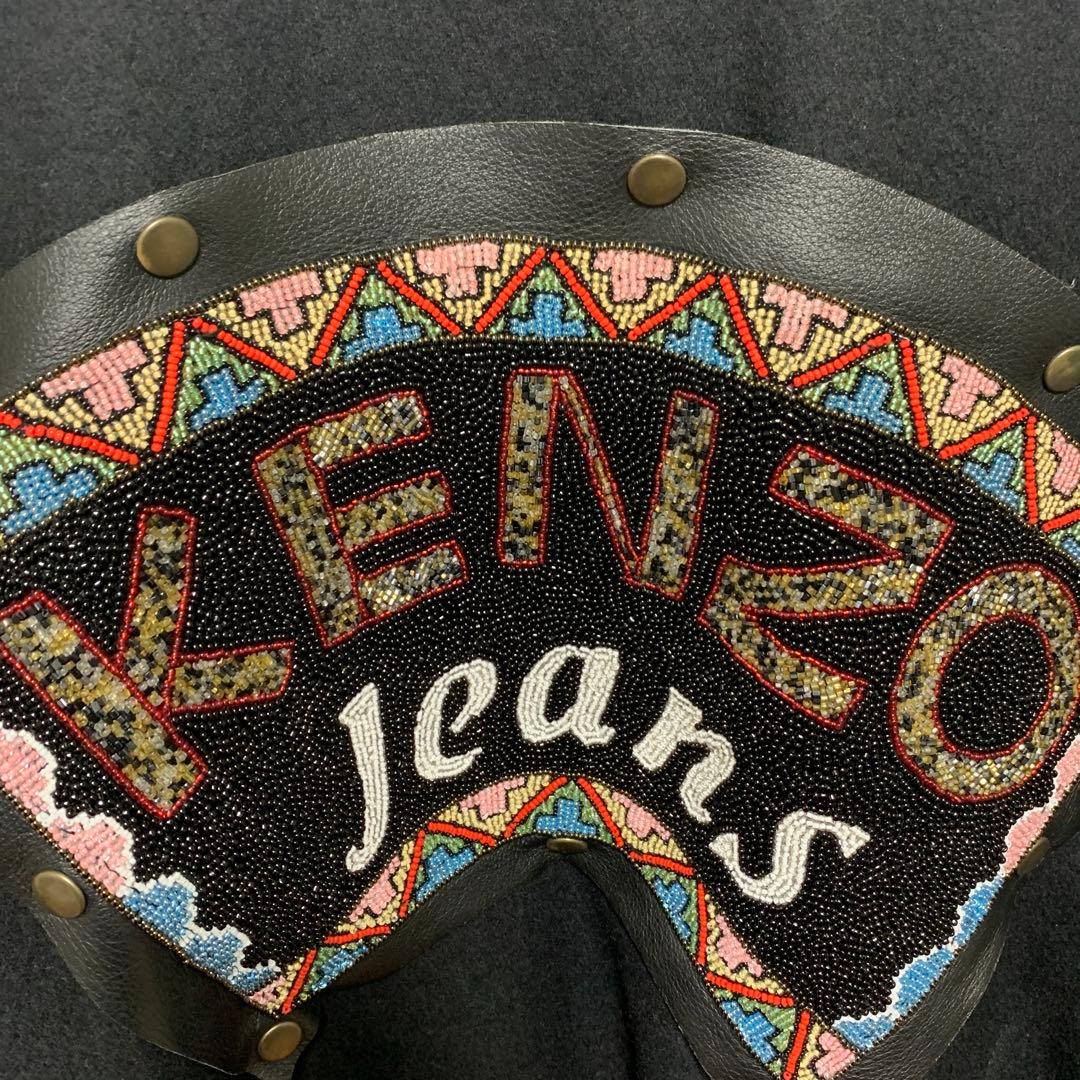 希少　KENZO JEANS ボンバージャケット ブルゾン　ビーズロゴ