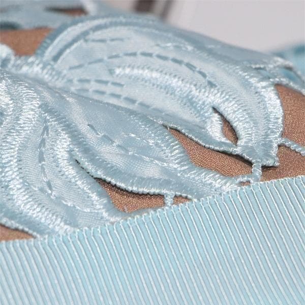 ス*゜様 セルフポートレイト レース ワンピース 水色 UK8 未使用 Lace