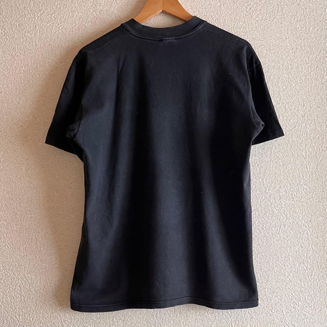 90s USA製 シングルステッチ フェードブラック Tシャツ L