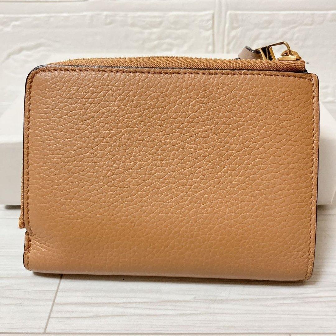 極美品 ロエベ LOEWE アナグラム 二つ折り 折り財布 レザー MB42