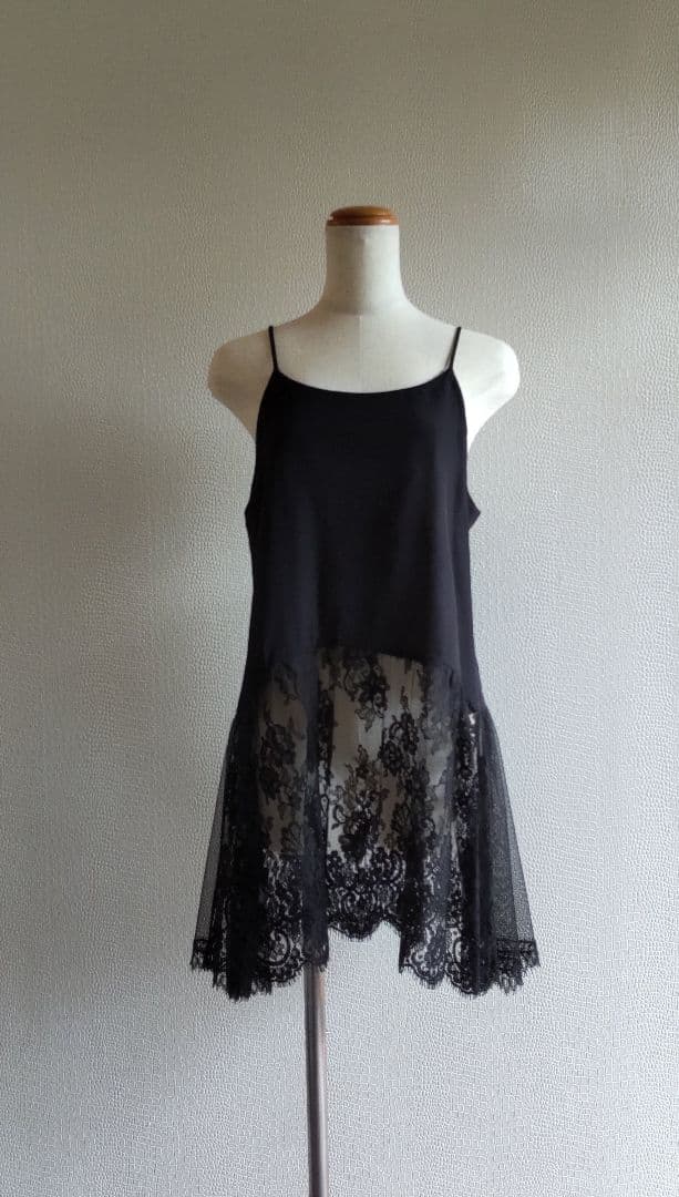 L'Appartement/Solstiss LACE CAMISOLE黒レース