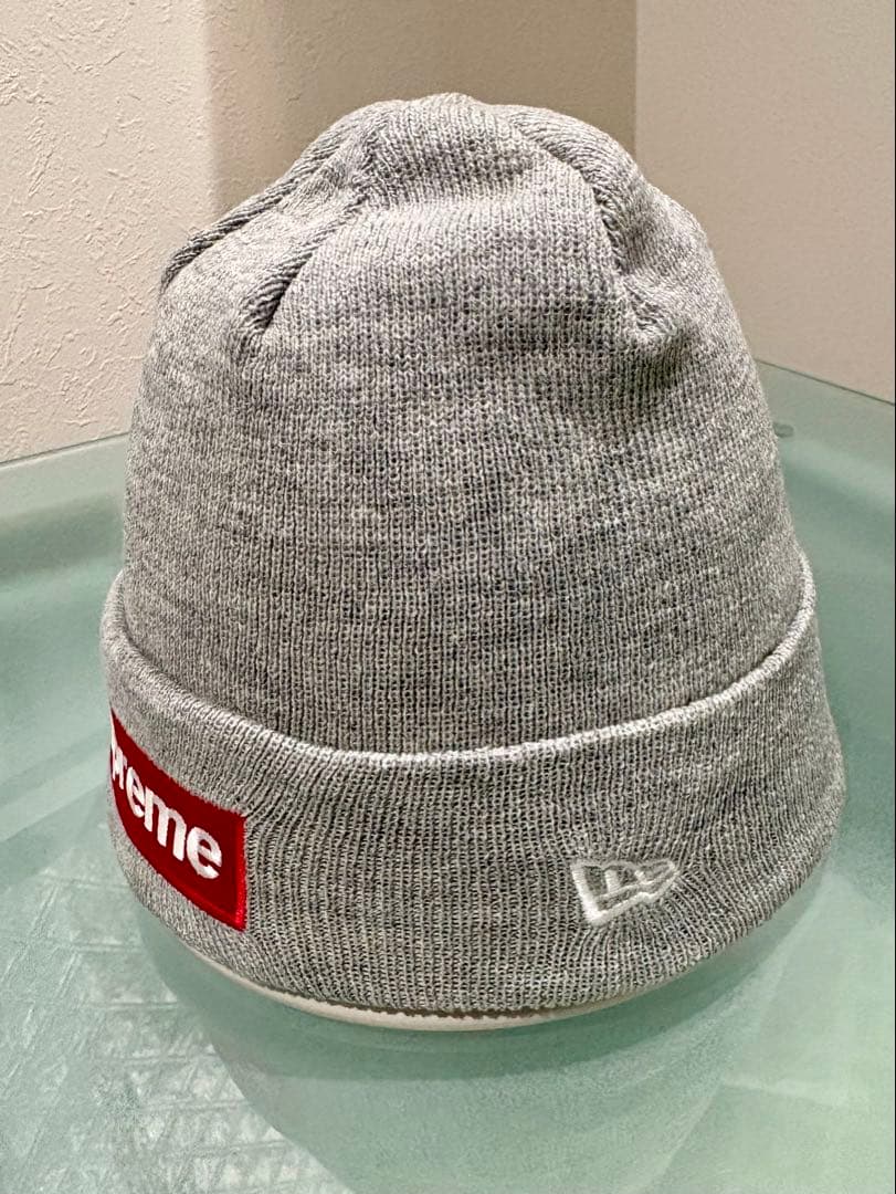 最終価格Supreme グレー ニットビーニー