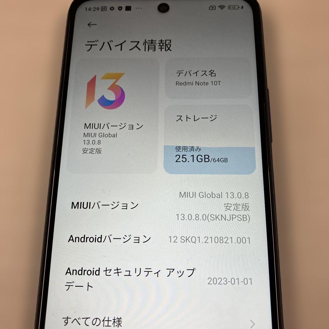 スマートフォン本体 Xiaomi Redmi Note 10T 64GB