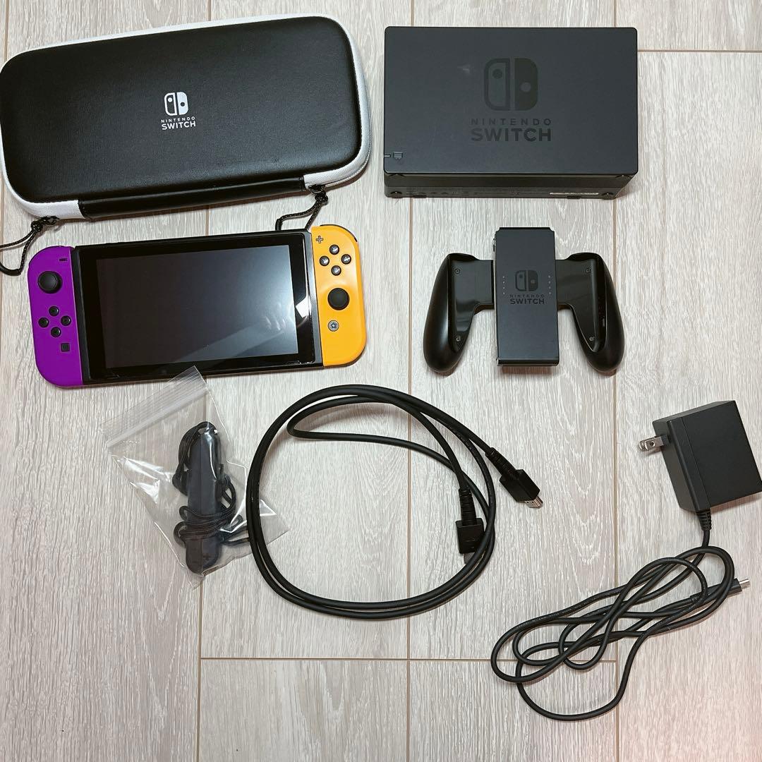 任天堂　Switch ネオンパープル・ネオンオレンジ　同梱物一式