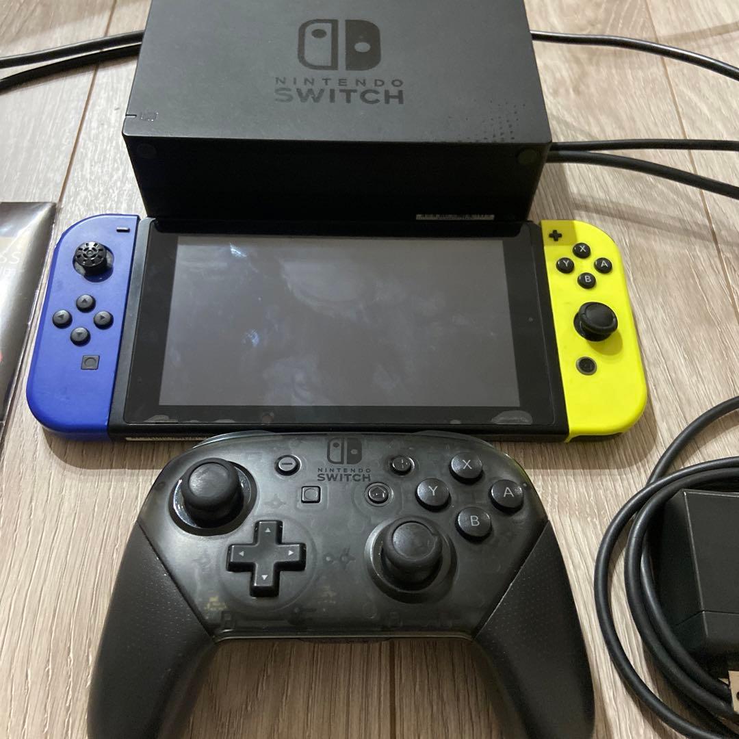 Nintendo Switch 青・黄 本体 ジャンク品　プロコントローラ
