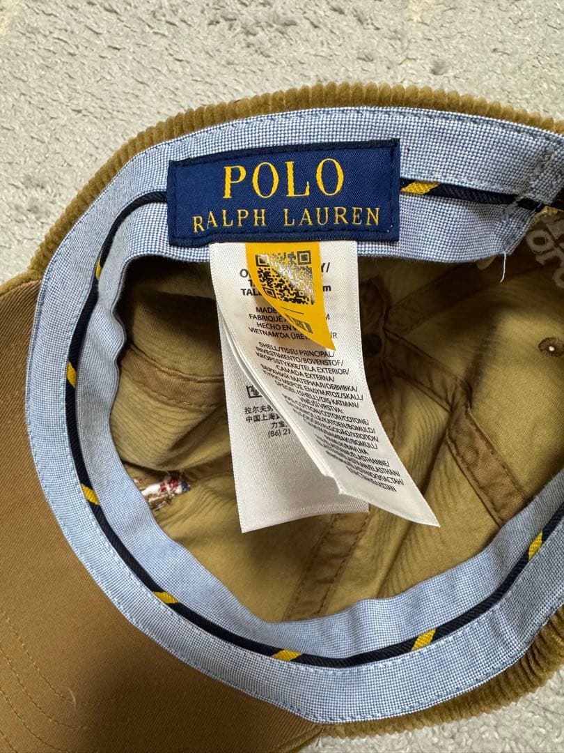 【Sun】Ralph Lauren ワンポイントコーデュロイ キャップ