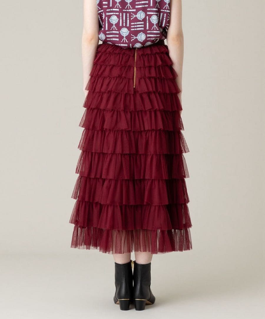 【LOULOU WILLOUGHBY】ティアードチュールスカート ￥41,800