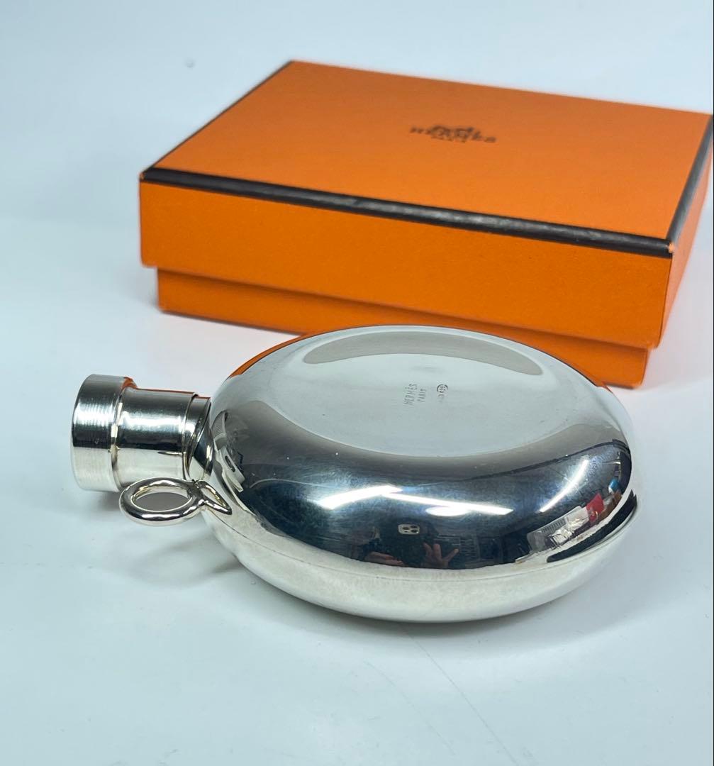 HERMES (エルメス )925スキットルウイスキーボトル