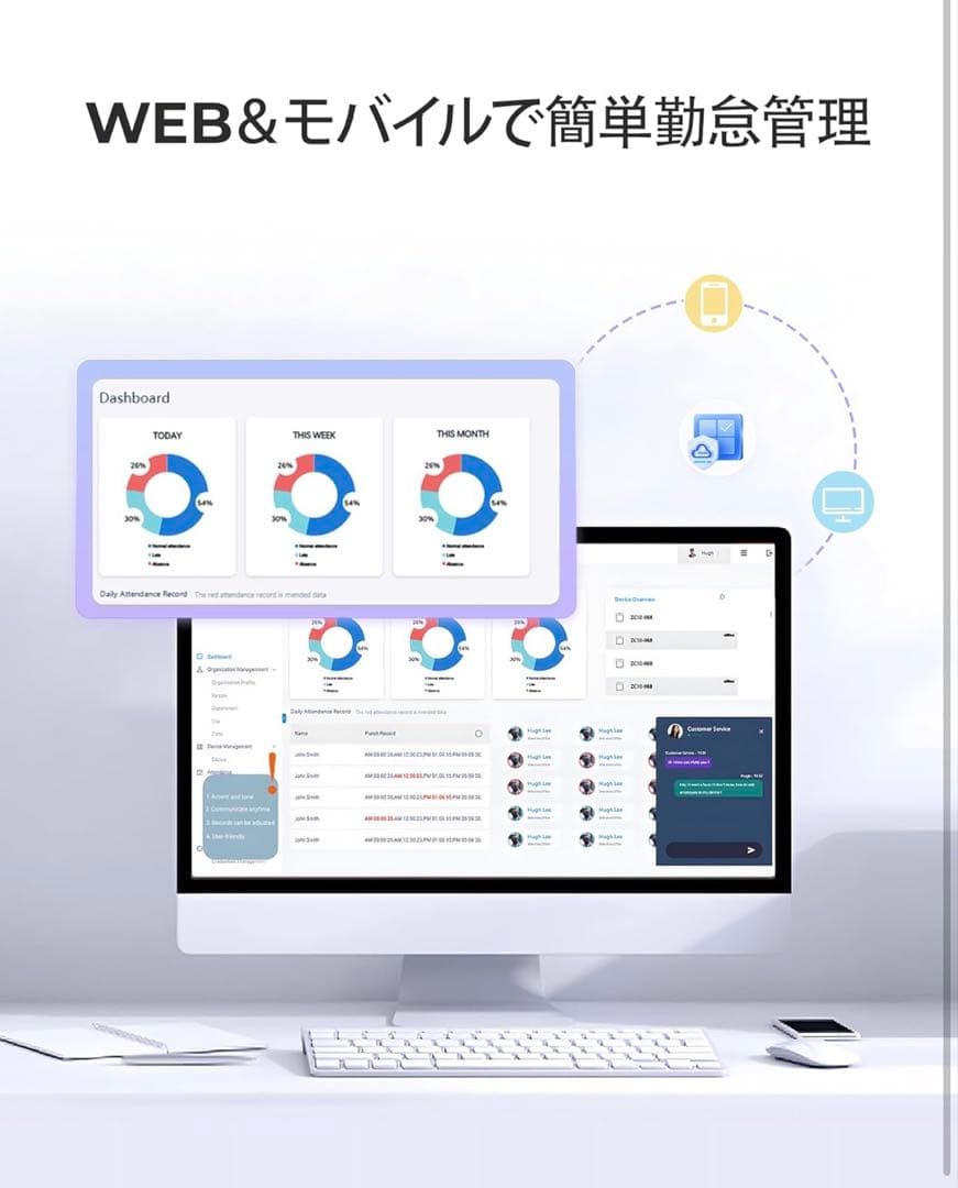 NGTeco タイムレコーダー｜指紋認証 小規模事業者向け