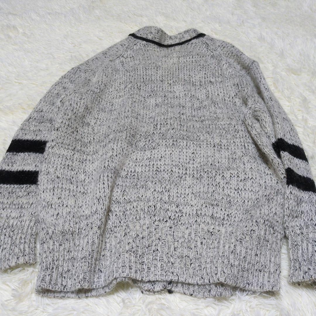 【美品】スピックアンドスパン ファンシーツイードVカーディガン モヘヤ