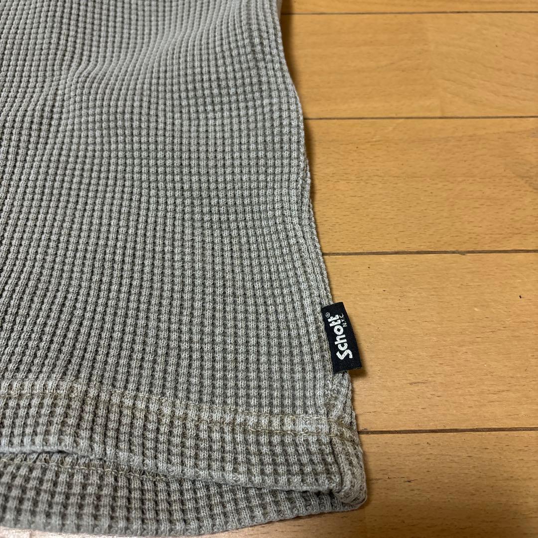 Schott/ショット/サーマル オーバーダイ ヘンリーネック Tシャツ