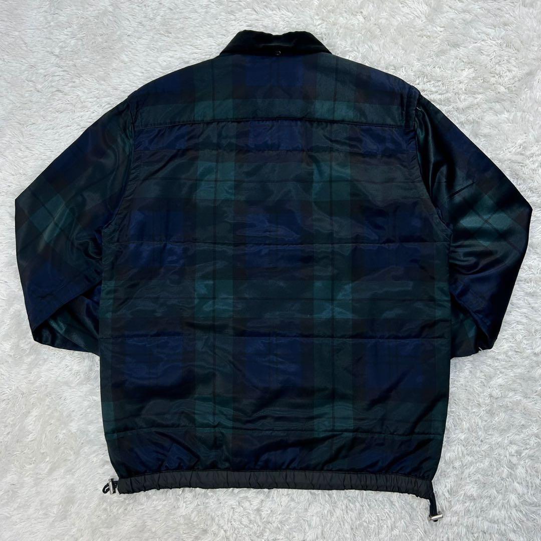 5232【希少】サカイ sacai☆ベロア切り替えチェックジャケット