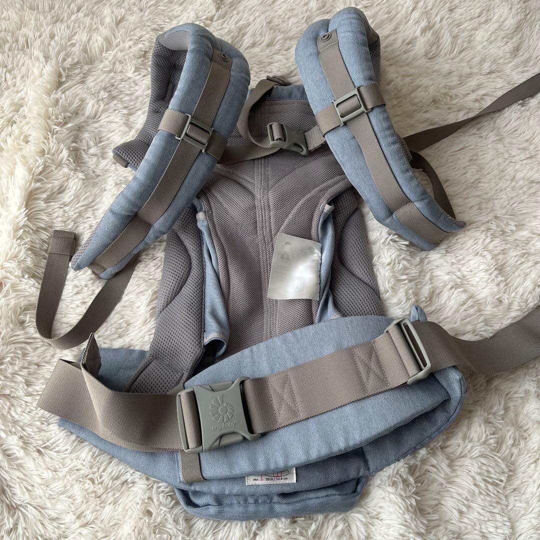 【美品】ergobaby オムニ360クールエアメッシュ 抱っこ紐 ライトブルー