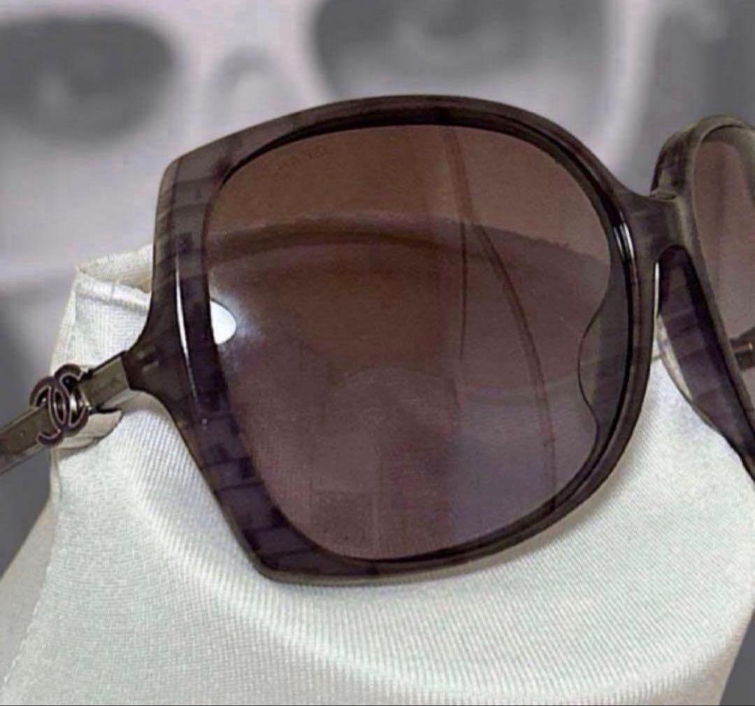 【CHANEL】美品☆UVサングラス☆パープル系☆サングラス☆ケース付き