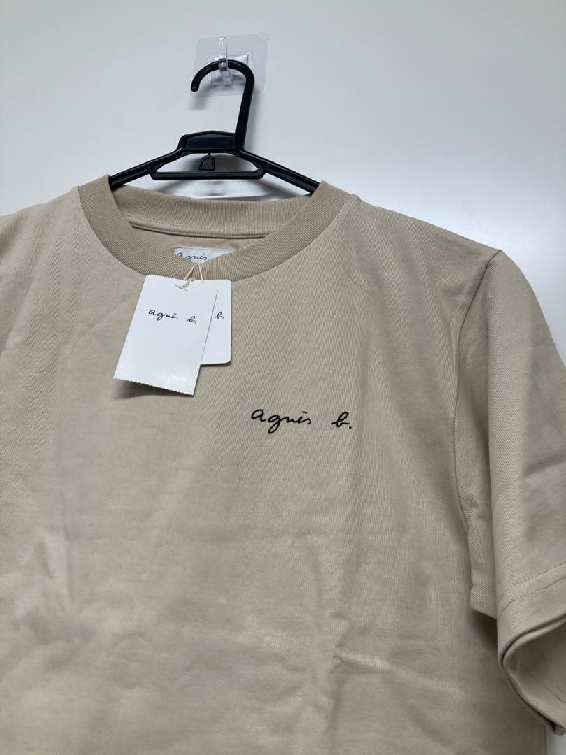 F-015-57 新品未使用　agnès b. ベージュ 半袖Tシャツ