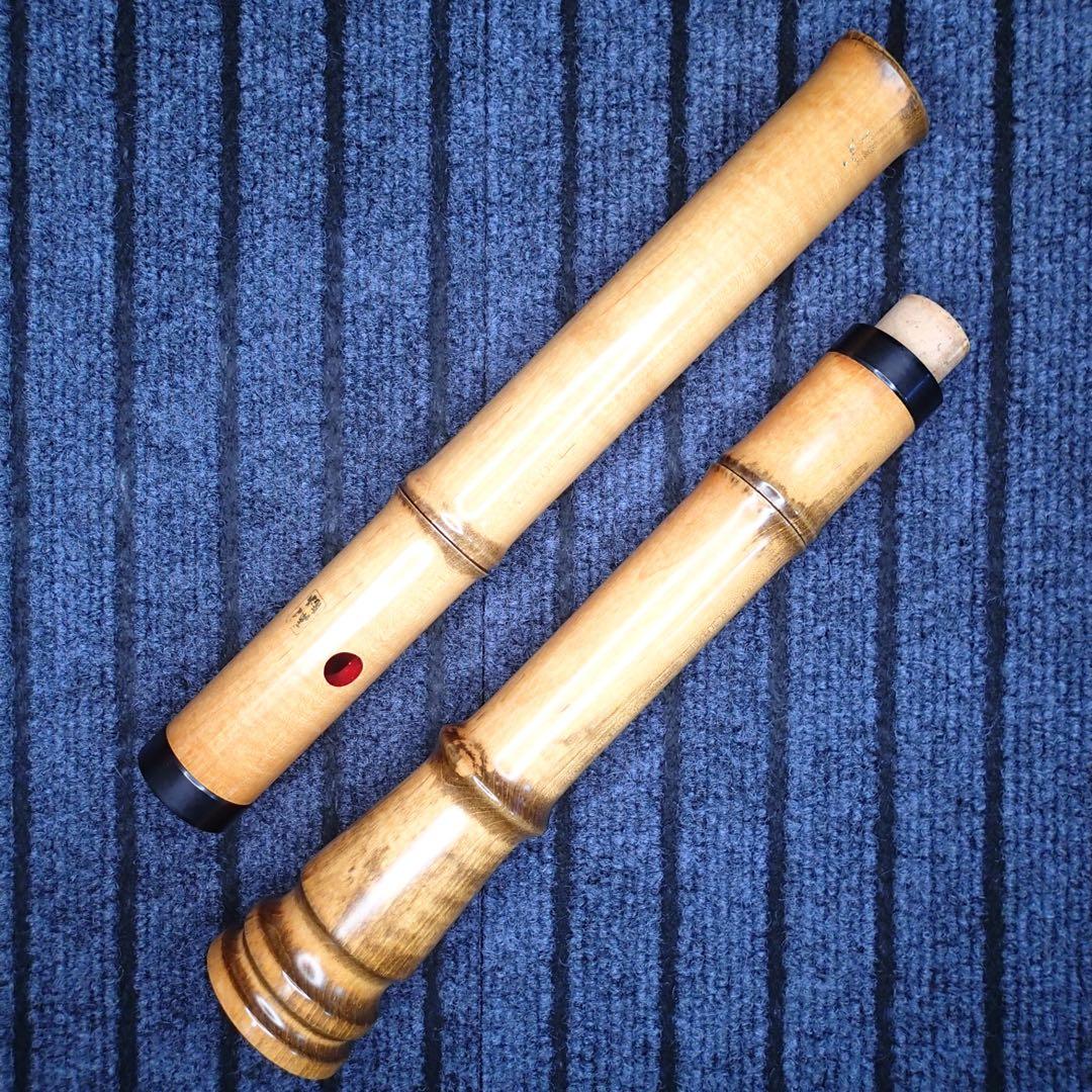 尺八 ワダ楽器 蝴蝶 (楓)七孔 一尺八寸管