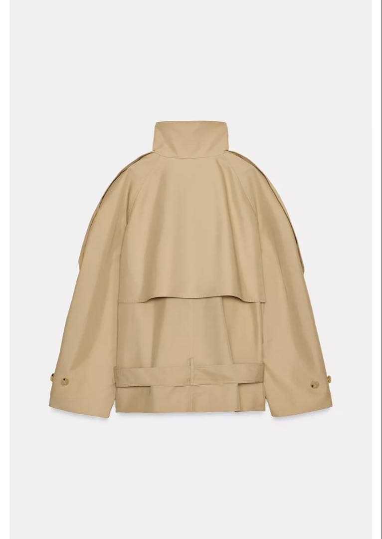 【新品】ZARA（ザラ）ショート丈ハイネックトレンチコート　Sサイズ
