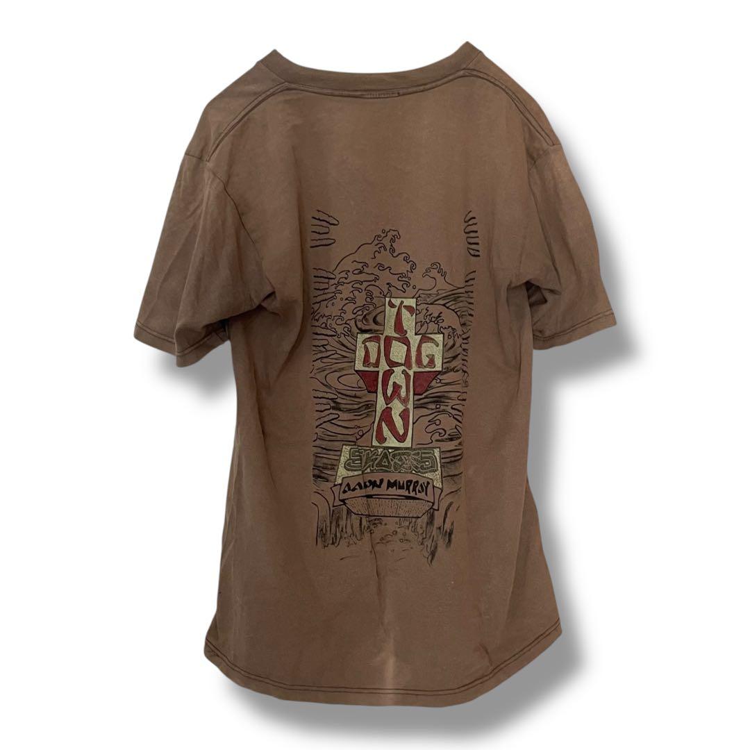 90s DOG TOWN プリント Tシャツ ブラウン オールドスケート