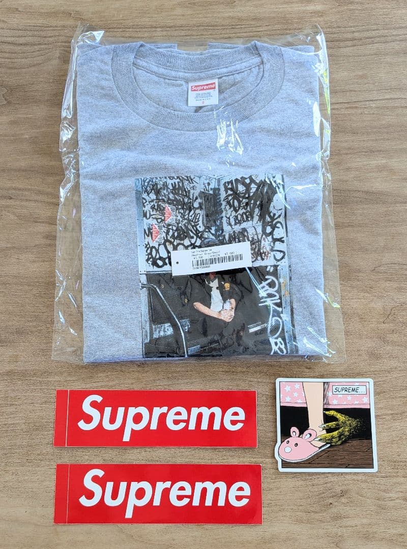 新品未開封 21FW Supreme Lady Pink Tee Grey S