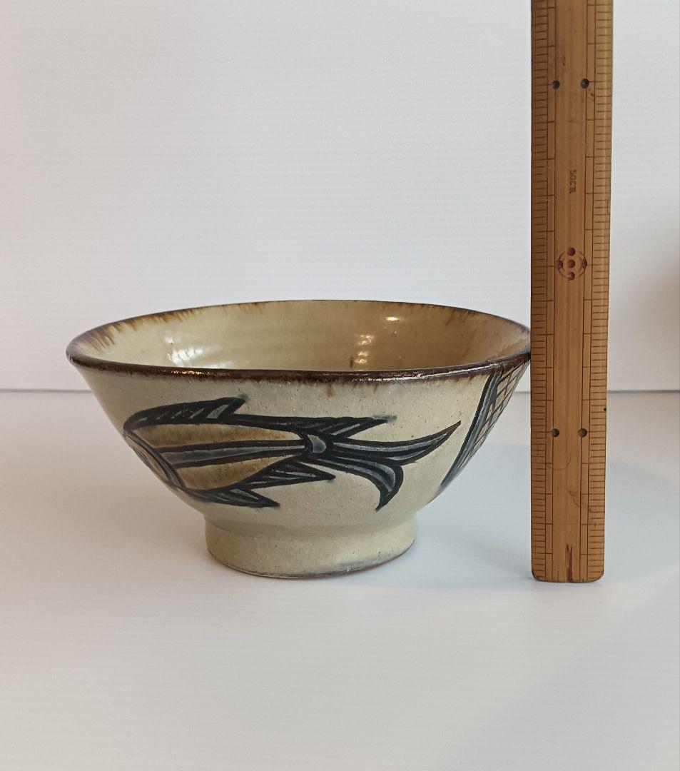 ア*キ様 壺屋陶器　やちむん　陶芸作家【金城敏男作】魚紋　マカイ　2点セット