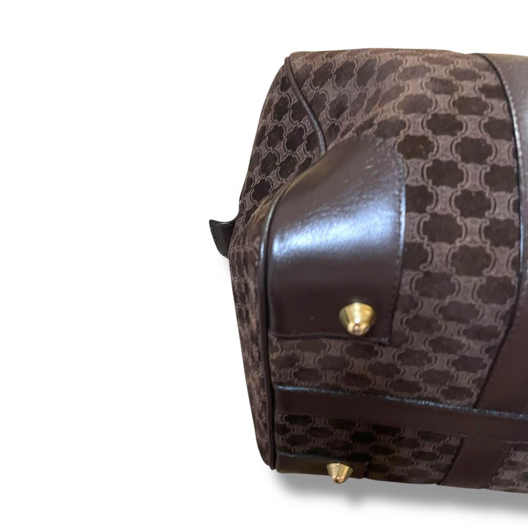 【レア】CELINE セリーヌ　スエード　ブラウン　ボストンバッグ　トリオンフ