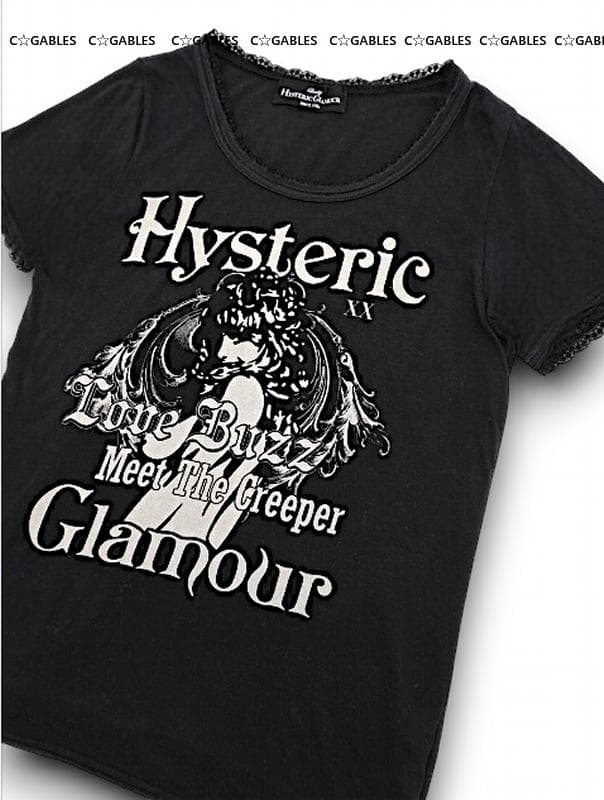 HYSTERIC GLAMOUR　 LOVE BUZZ XX Tシャツ グランジ