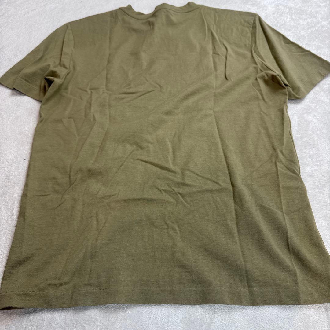 ルイヴィトン　LVロゴ刺繍Tシャツ　オリーブ系　Sサイズ　イタリア製