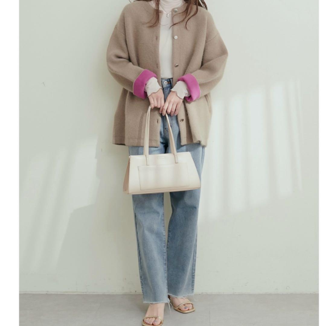 【専用】新品　ナチュラルクチュール FOX混　ダブルフェイス　ニットコート