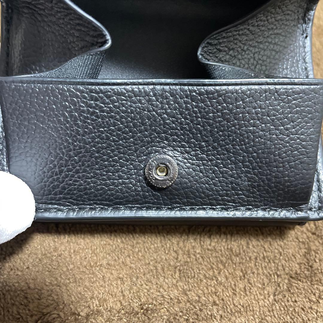 新品未使用 COACH コーチ トライフォールド オリガミ 三つ折り財布ブラック