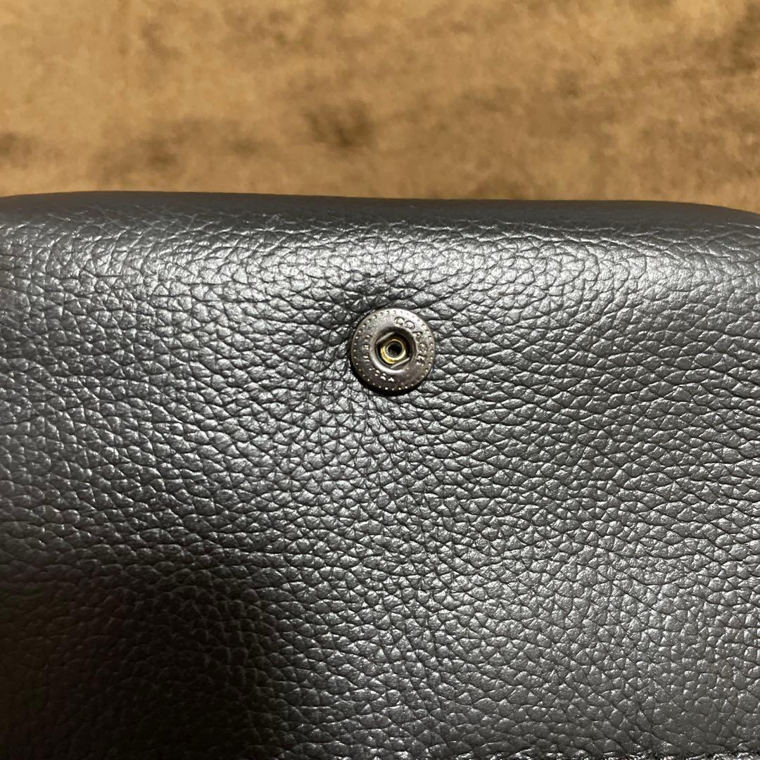 新品未使用 COACH コーチ トライフォールド オリガミ 三つ折り財布ブラック