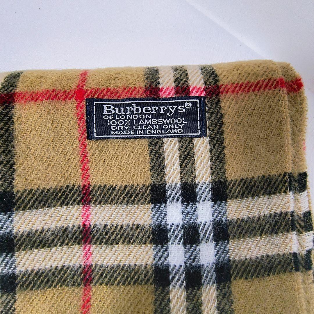 BURBERRY バーバリー マフラー ウール 英国製 ノバチェック 美品✨
