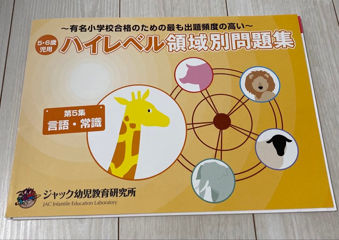ジャック幼児教室研究所　ハイレベル領域別問題集　5冊セット