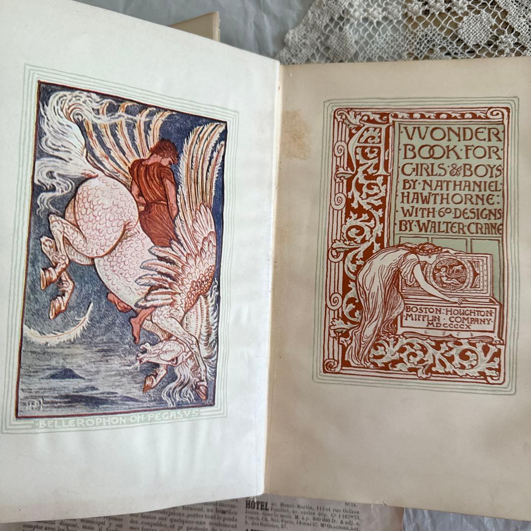 稀少1891年アンティーク美しい挿絵の洋書WalterCrane児童書　古書