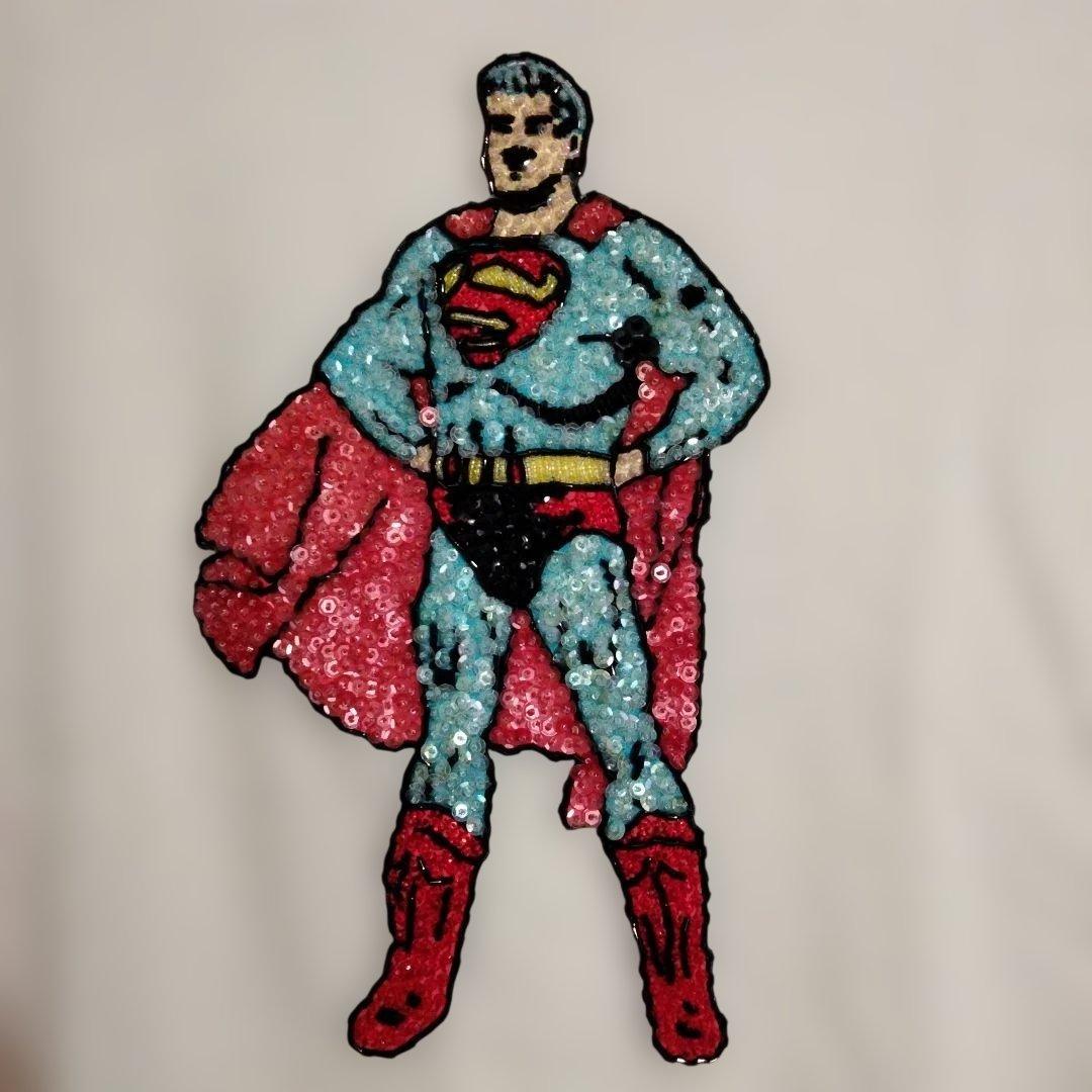 DOLCE＆GABBANA 46 スーパーマン ビーズ Tシャツ